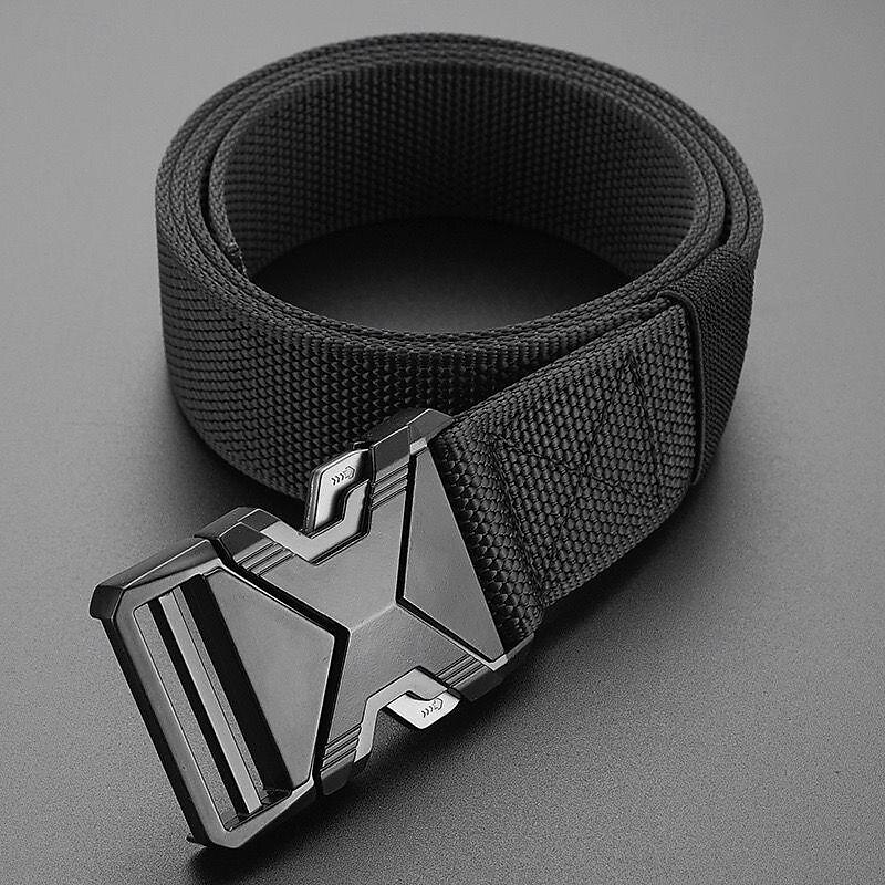 Men's Belt Waist Belt Black Navy Blue Nylon Alloy Durable Adjustable Plain Outdoor Daily 2025 - $7.99