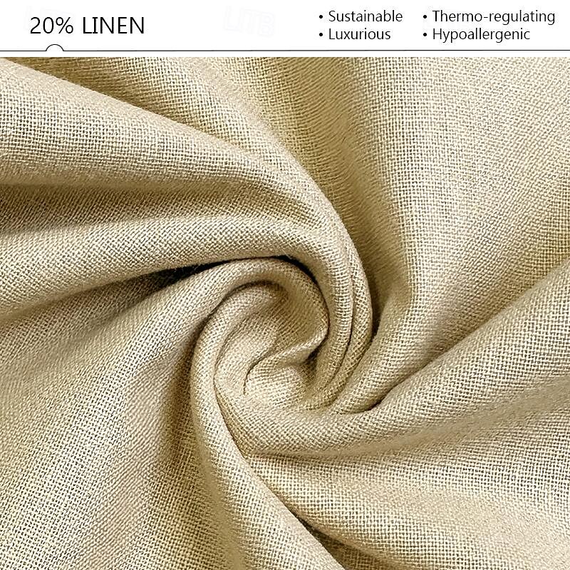 Men's Grid / Plaid Geometric Pattern Linen Pants Baggy Pants Mid Waist Vintage Ethnic Style Casual Outdoor Streetwear Elastic Waist Spring &  Fall Fall & Winter Green Khaki3