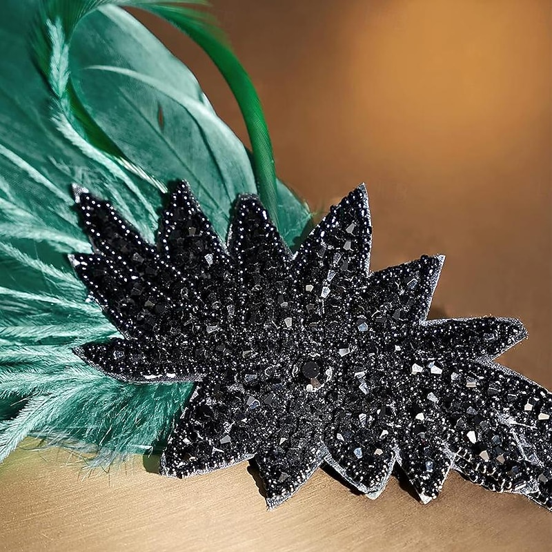 1920s The Great Gatsby Flapper Headband The Great Gatsby Wedding Guest Collarless Fancy Dress Women's Halloween Carnival Masquerade Party Masquerade Wedding Reception Adults' Hair Band All Seasons3