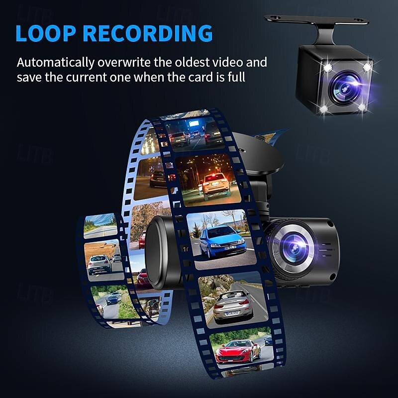 2.45 Triple Recording 1080P720P480P Loop Video HD Tachograph3
