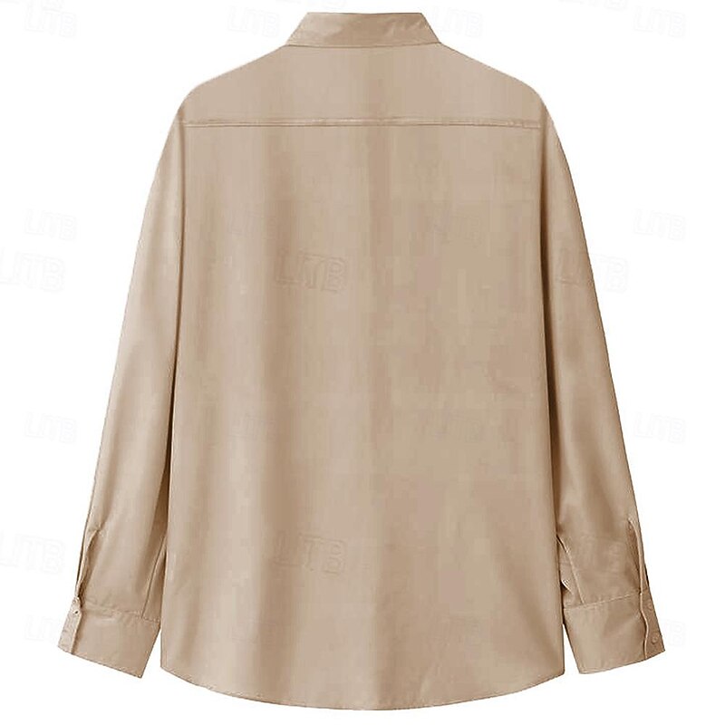 Men's Cowboy Shirt Western Shirt Cowboy Shirt Long Sleeve Vintage Western Style Outdoor Work Casual Daily Fall & Winter Turndown Buttons Print Khaki2