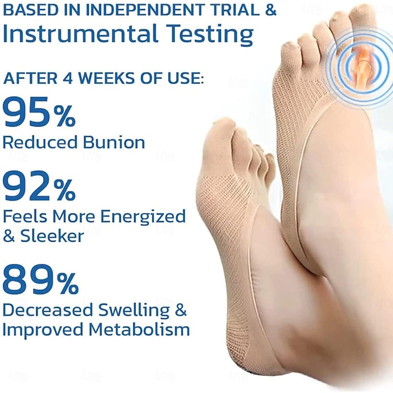 5 Pairs Orthopedic Toe Compression Sock Women's Toe Socks Projoint Antibunions Health Sock - Sock Align Toe Socks for Bunion - Anti Bunion Socks for Women and Men4