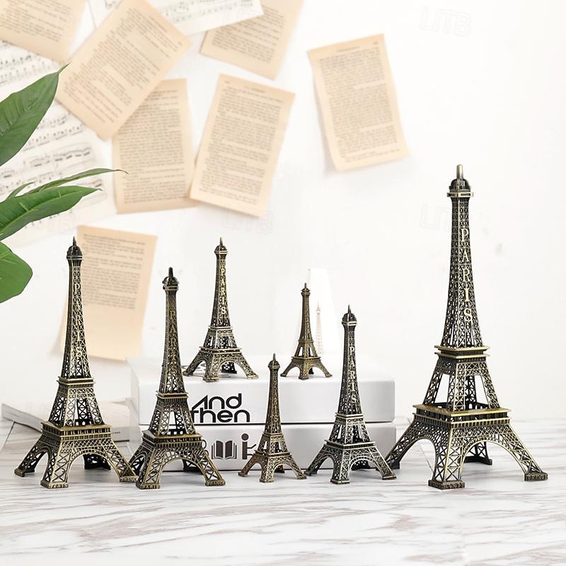 Paris Eiffel Tower Statue Cake Topper Paris Eiffel Tower Centerpiece Mini Statue Decor Figurine Table Tower Eiffel Home Decoration for Party4