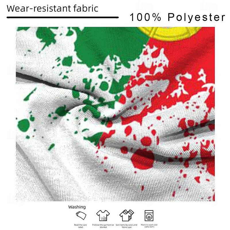 EURO Football Portugal Casual Men's 3D Print T shirt Tee Daily T shirt White Short Sleeve Shirt Spring & Summer Clothing Apparel S M L XL XXL 3XL3