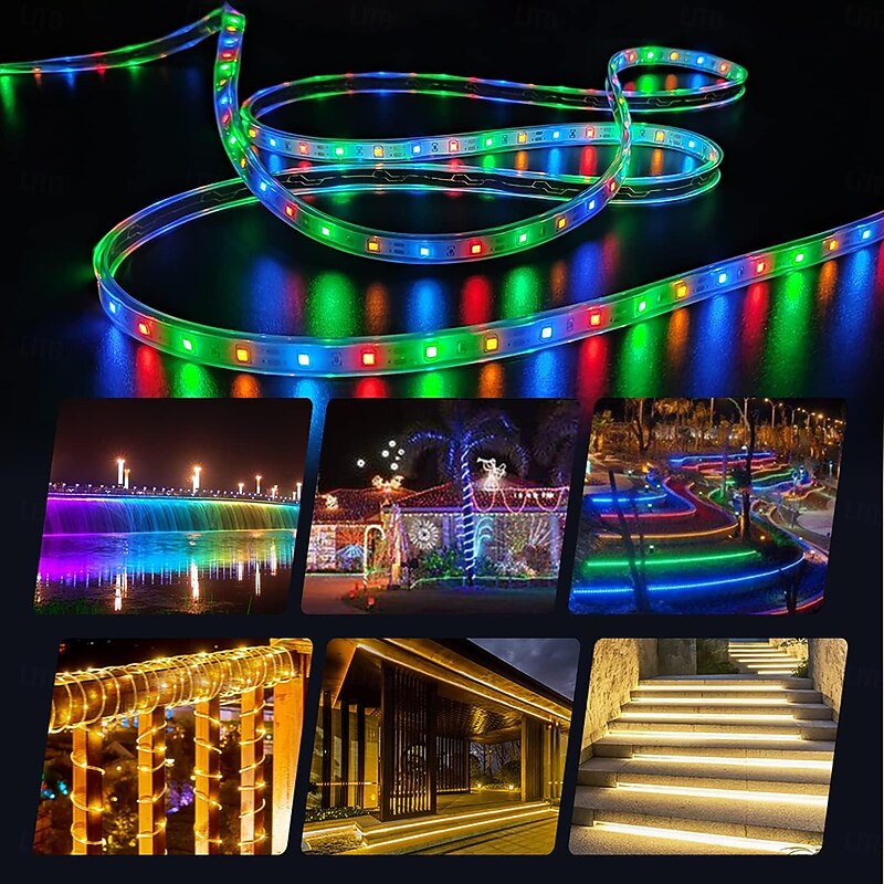 1pc Outdoor Solar Strip Light, Waterproof LED Strip 7M-300LED Summer Light Illuminates Your Courtyard Garden Path