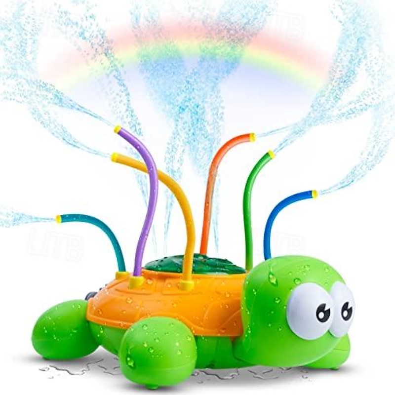 Water Sprinkler for Kids, Toddler Outdoor Toys - Backyard Spinning Turtle Kids Sprinkler Toy - Summer Toys Splashing Fun  Attaches to Garden Hose, Kids Outdoor Toys