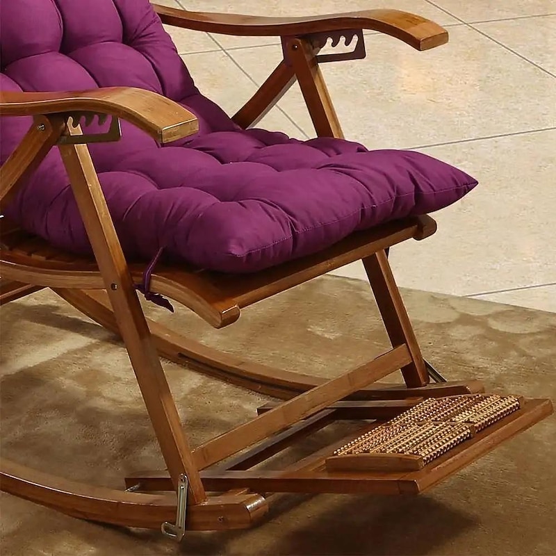 Lounge Chair Cushion Tufted Outdoor Rocking Seat Deck Chaise Pad Recliner Mat Recliner Cushion3