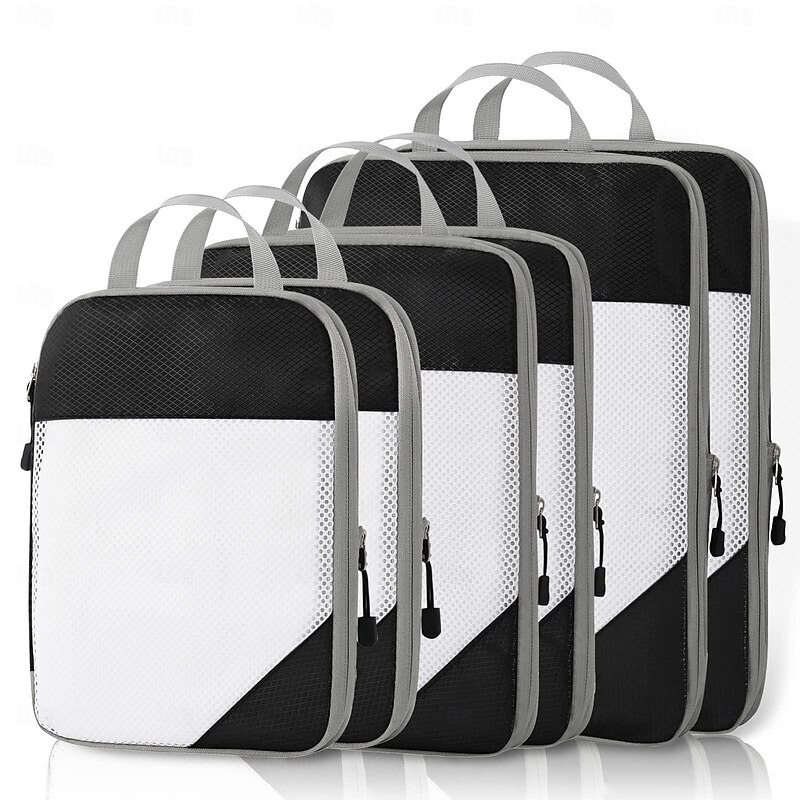 6 Pack Compression Packing Cubes for Suitcases, 6 Set Packing Cubes Travel Organizer, Compressible Travel Packing Organizers Travel Essentials