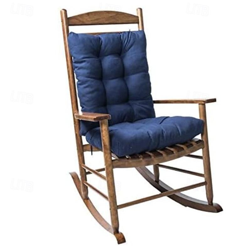 Rocking Chair Cushion Set Back Chair Cushion Indoor Outdoor Non-Slip Soft Thickened Patio Chaise Lounger Cushion Overstuffed Patio Chair Cushion