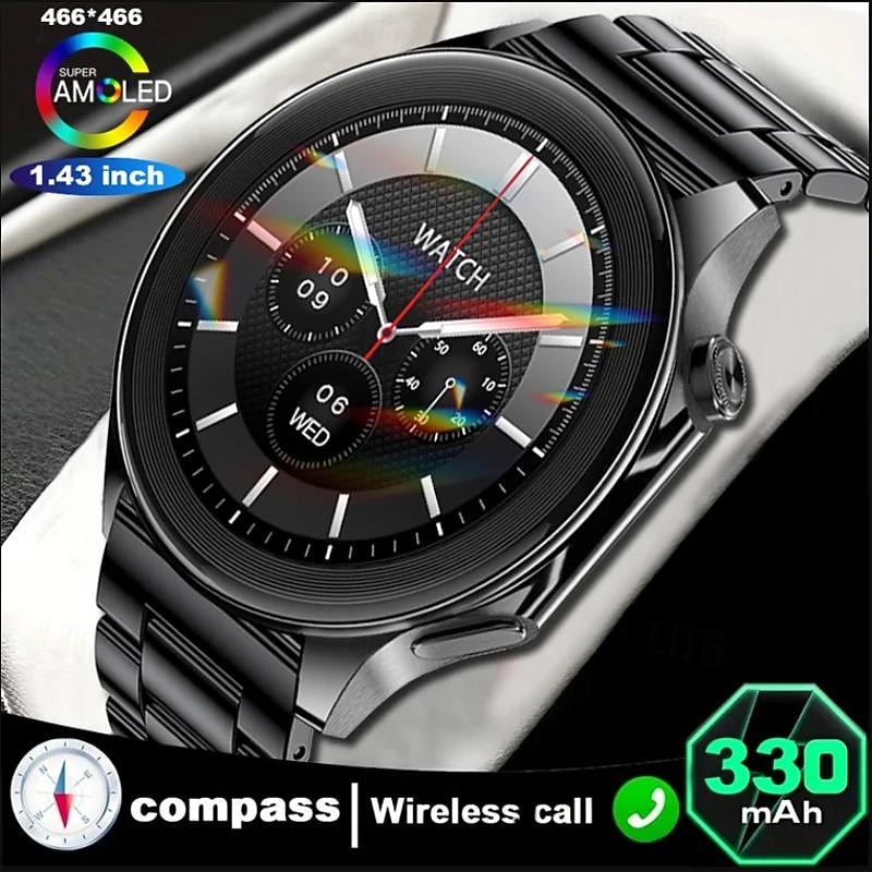 2024 New Watch X Smart Watch For  Trajectory Compass NFC Watches AMOLED 466*466 HD Screen Bluetooth Call Men Smartwatch