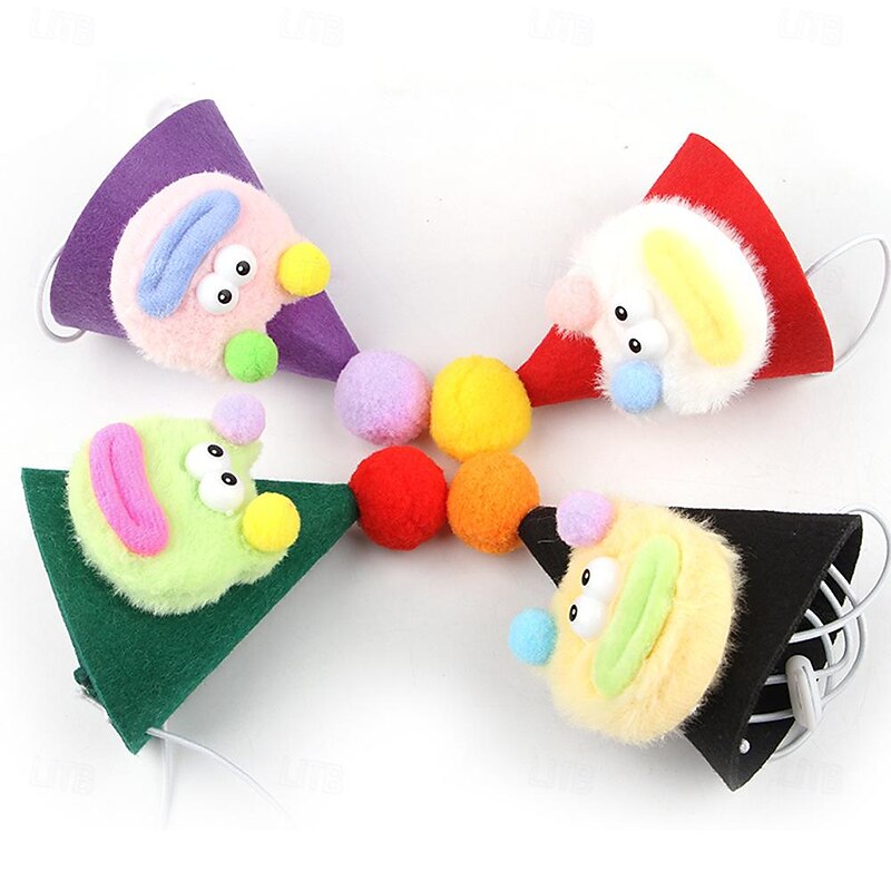 Dog Cat Ornaments Hats, Caps & Bandanas Hair Accessories Adjustable Size Handmade For Dog / Cat Cartoon Polka Dot Character2