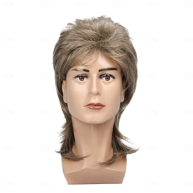 Mullet wigs 80s Costumes Fancy Party Accessory Cosplay Wig Synthetic Wigs3