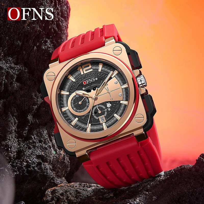 Men Quartz Watch Creative Fashion Casual Wristwatch Calendar Waterproof Decoration TPU Watch4