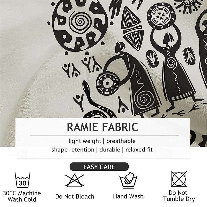 Men's Print Casual Pants Mid Waist Hawaiian Ethnic Style Holiday Straight Leg Summer Spring 3D Print Black Brown Green3