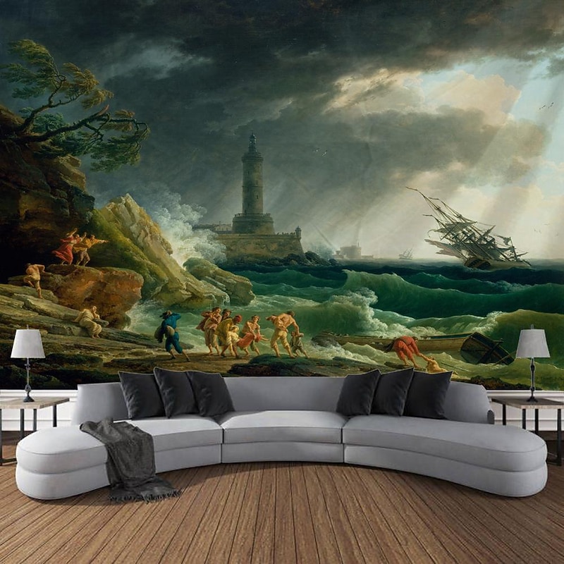 Country Hill Cow Hanging Tapestry Wall Art Large Tapestry Mural Decor Photograph Backdrop Blanket Curtain Home Bedroom Living Room Decoration2