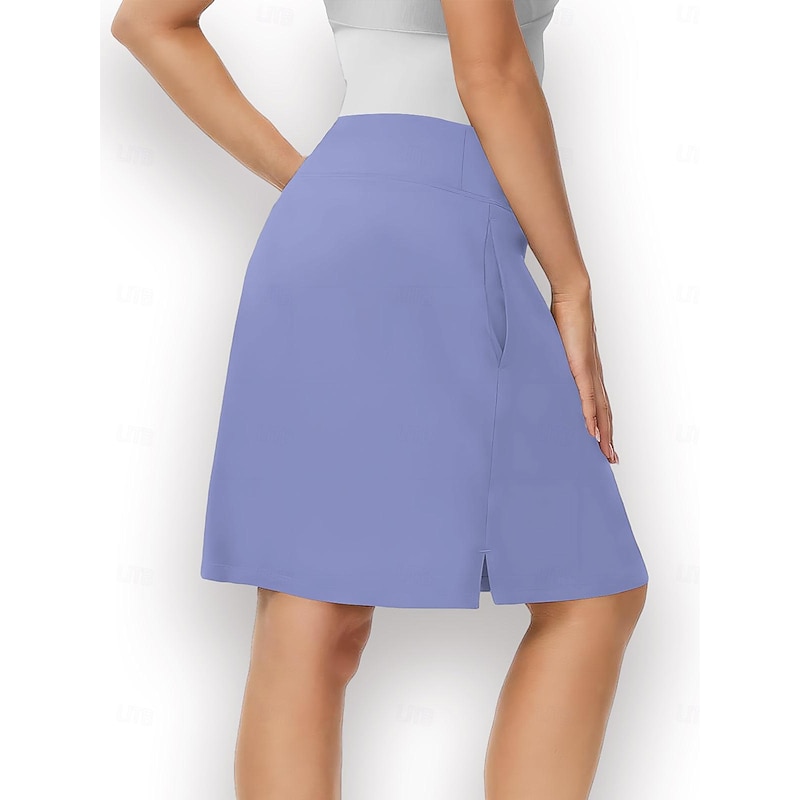 Women's Tennis Skirts Golf Skirts 19inch Pickleball Dark Pink Black White Sun Protection Tennis Clothing Ladies Golf Attire Clothes Outfits Wear Apparel4