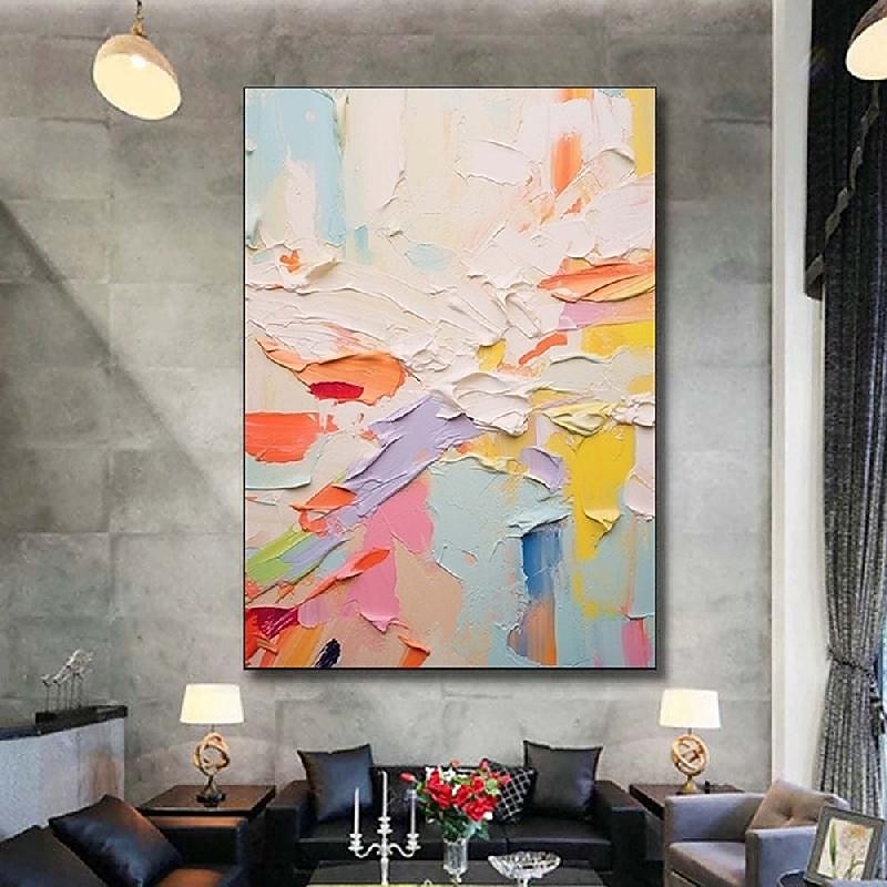 Colorful Knife Painting Large handmade Colorful Abstract Painting Textured Abstract Painting Hand-Painted Abstract Art colorful painting Large Canvas Art Modern Art painting3