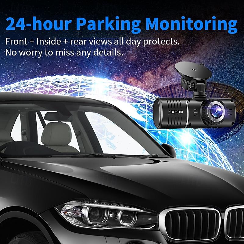 2.45 Triple Recording 1080P720P480P Loop Video HD Tachograph4