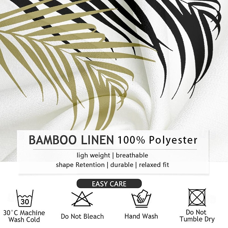 Men's Palm Leaf Tropical Plants Summer Hawaiian Shirt Aloha Shirt Short Sleeves Shirt Turndown Hawaiian Casual Resort Outdoor Vacation Street White #2 White S M L3