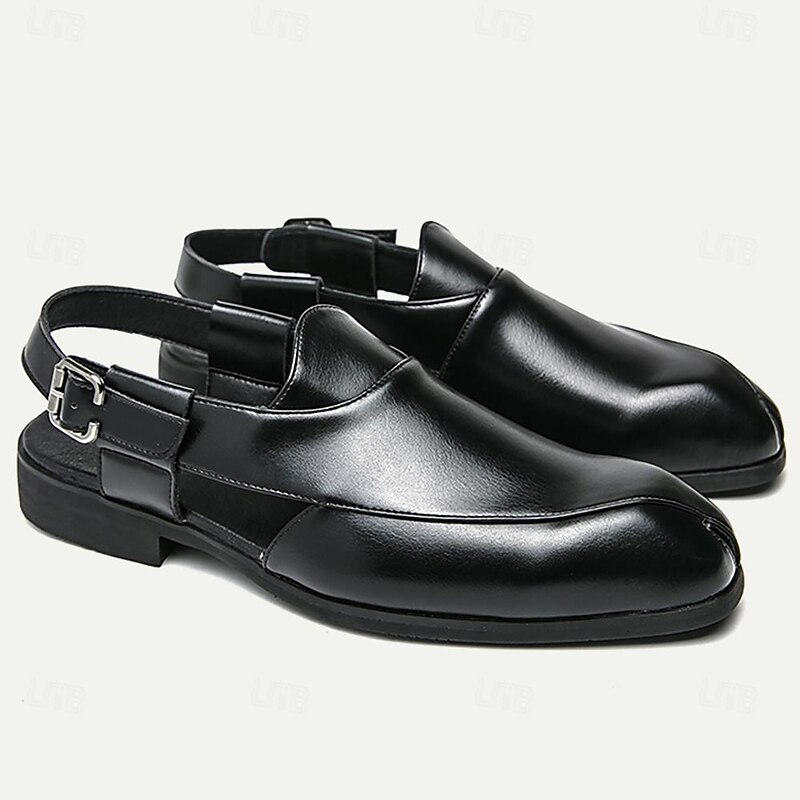 Men's Genuine Leather Open-Back Clogs & Mules - Comfortable Slip-On Formal and Casual Footwear 7