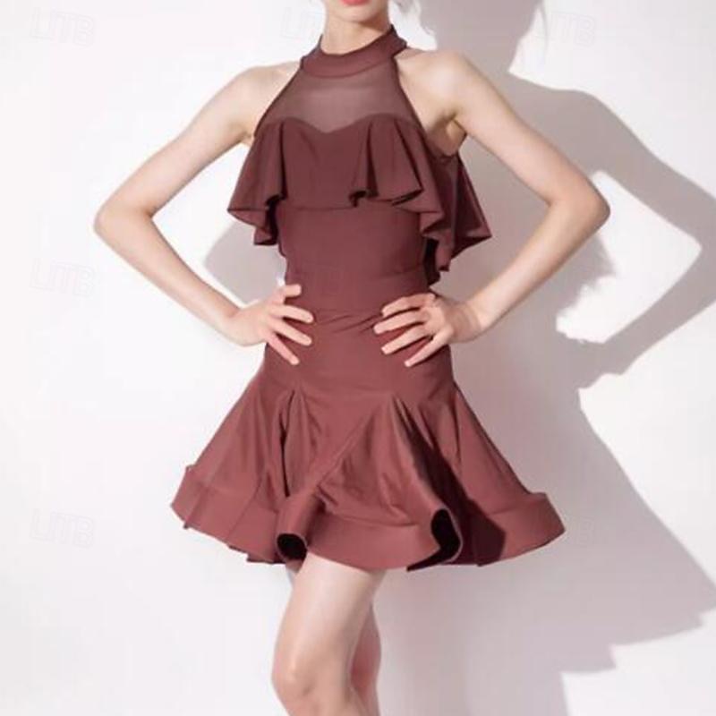 Kids' Dancewear Skirts Splicing Girls' Performance Daily Wear Sleeveless Natural Chinlon