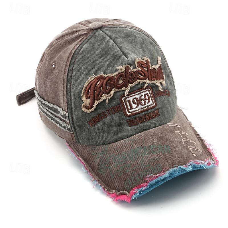 Men's Baseball Cap Sun Hat Trucker Hat Navy Blue Blue Polyester Embroidered Fashion Casual Street Daily Color Block Letter Adjustable Sunscreen Breathable2