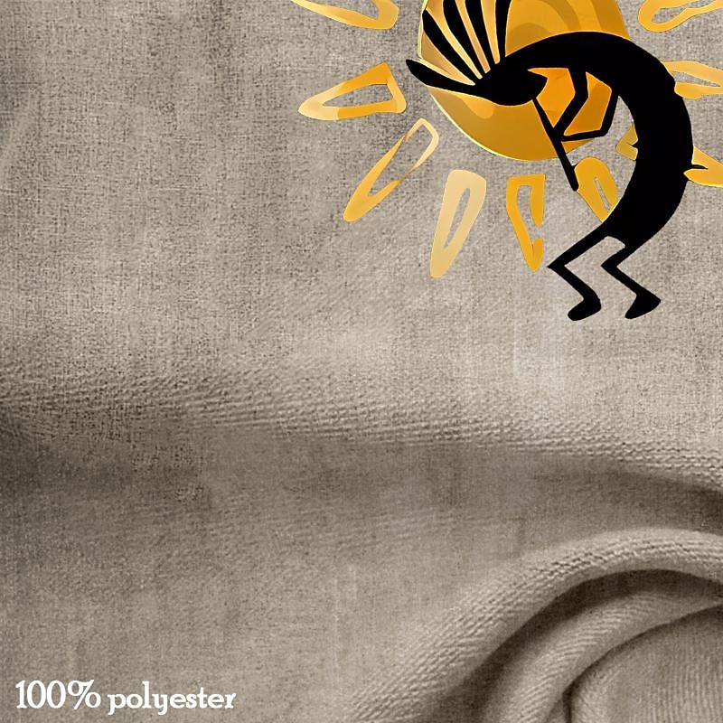 Tribal Kokopelli Bandana Print Men's Ethnic 3D Print T shirt Tee Henley Shirt Casual Daily Holiday T shirt Yellow Green Khaki Short Sleeve Henley Shirt Summer Spring Clothing Apparel3