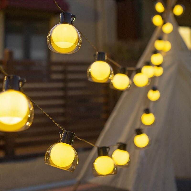 Solar String Light LED Solar Globe Garland G50 String lights Camping Bulb Solar light Outdoor Waterproof Garden Decoration lights for TerraceChristmas-2.5M10L/5M20L/10M40LEDS2
