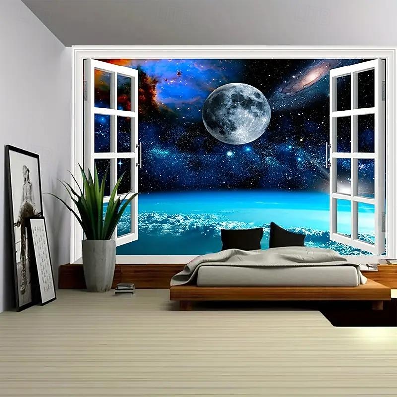 Outer Space Planets Tapestry Universe Galaxy Tapestry Wall Hanging for Bedroom Tapestry Beach Blanket College Dorm Home Decor3