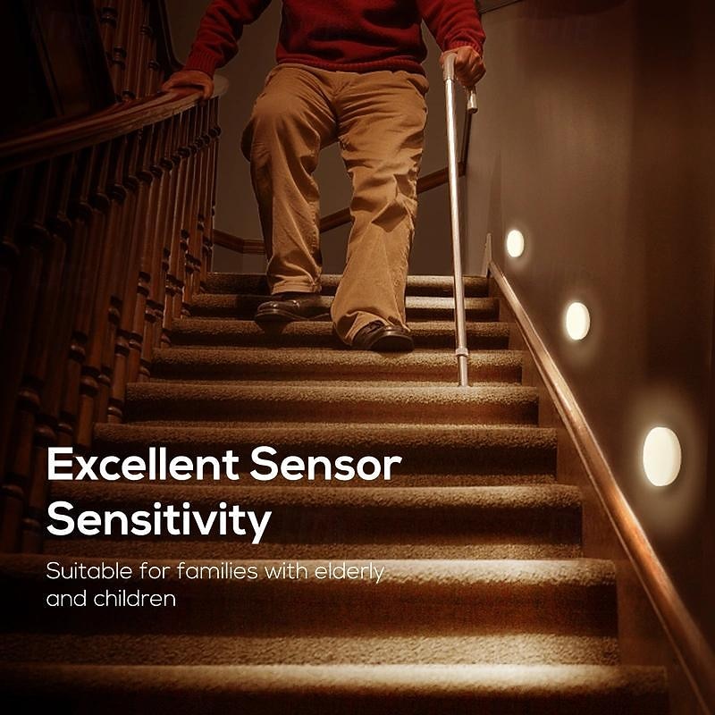 1pc Motion Sensor Lights Indoor Wireless LED Rechargeable magnetic stick on Wall Night Light Battery Operated USB Charging Stair Corridors Closet Kitchen Light Under Cabinets Light3