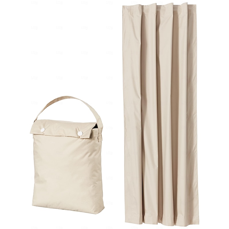 Portable Blackout Curtain Cloth Non-perforation Installation Adhesive Sunscreen Curtain Portable Suction Cup Curtain Fabric Beige