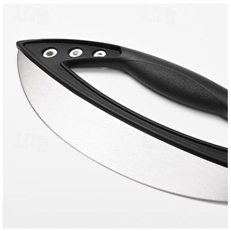 Stainless Steel Pizza Cutter, Semi-Circular Ring Pizza Slicer, Large Multi-Function Cutting Knife for Herbs, Baking Tool3