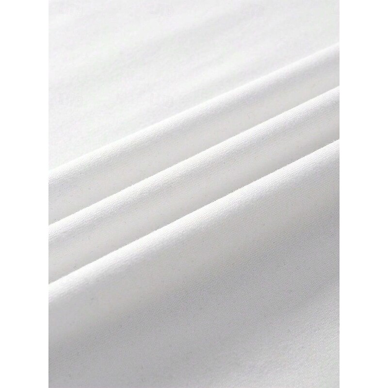 Women's T shirt Tee 100% Cotton  Daily Casual Short Sleeve White Summer3