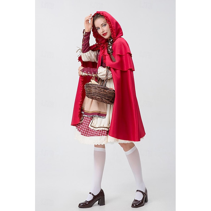 Movie / TV Theme Costumes Little Red Riding Hood Halloween Dress Cosplay Costume Carnival Costume Movie / TV Theme Costumes Cosplay Lolita Adults' Women's Christmas Masquerade Mardi Gras Party3