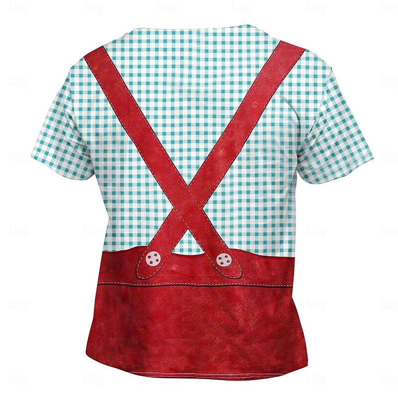 Carnival Boys 3D Graphic T-shirt & Skirt Pink Blue Short Sleeve 3D Print Summer Vintage Fashion Kids 3-12 Years Crew Neck Performance Party Regular Fit4