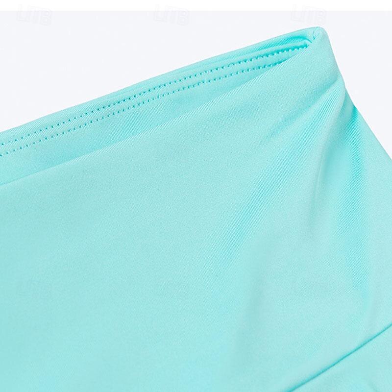 Women's Yoga Skirt with Phone Pocket High Waist Pilates Gym Workout Workout Shorts Solid Color Black White Light Purple Sports Activewear Stretchy Slim3