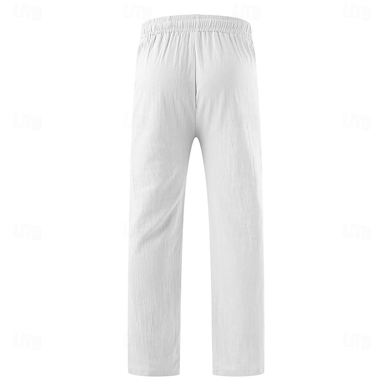 Men's Summer Pants Elastic Waist Graphic Prints Musical Instrument Comfort Full Length Outdoor Streetwear Vacation Hawaiian Black White Micro-elastic4