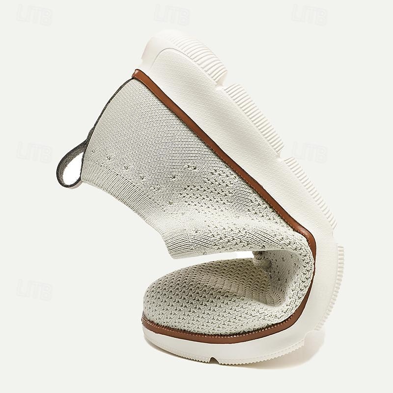 Men's Lightweight Breathable Knit Sneakers - Casual Comfortable Walking Shoes with Arch Support4