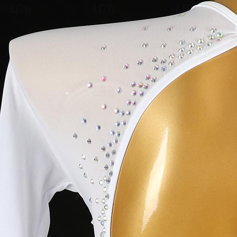 Latin Dance Exotic Dancewear Dress Tassel Crystals / Rhinestones Women's Performance Daily Wear Long Sleeve Spandex4