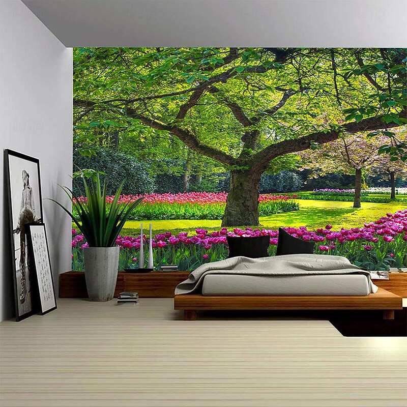 Nature Tree of Life Hanging Tapestry Wall Art Large Tapestry Mural Decor Photograph Backdrop Blanket Curtain Home Bedroom Living Room Decoration Forest