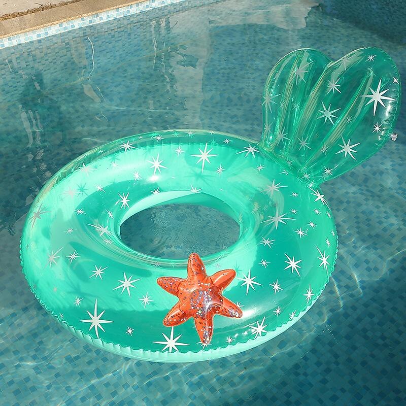 Water Play Equipment Inflatable Pool Float Non Toxic Geometric Pattern PVC Beach Theme Family Outdoor Summer 2 pcs All Adults'2