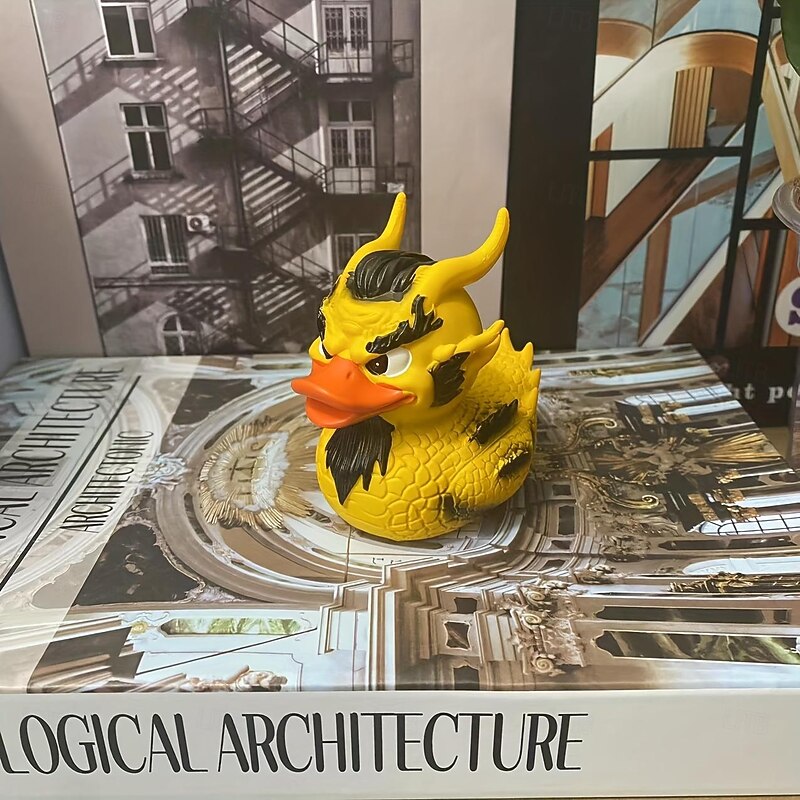 Duck Statue Decor Resin Collection Satanic, Punk, Gothic, and Rock'n'Roll Ducks - Perfect Additions for Mrs. Valentina's Eccentric and Dark-themed Display2