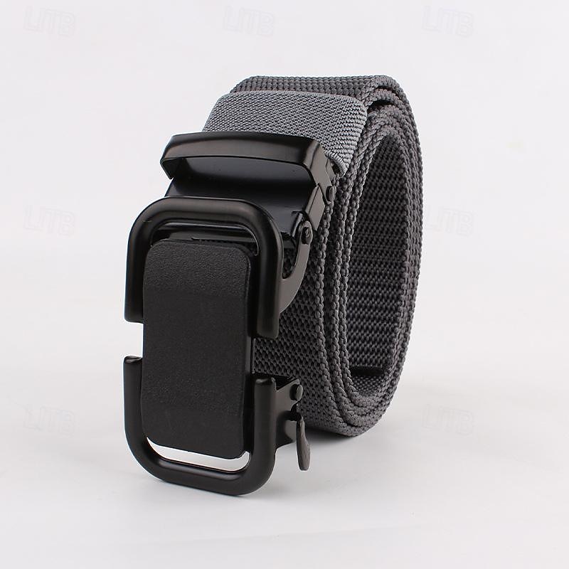 Men's Belt Waist Belt Black Navy Blue Nylon Alloy Durable Adjustable Plain Outdoor Daily3