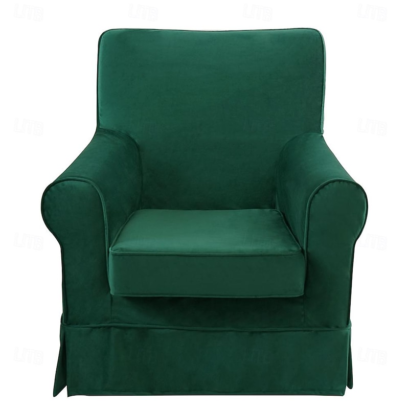 Velvet Armchair Sofa Cover Solid Color Quilted Velvet Slipcovers LITB PRIME cover Ektcover 13