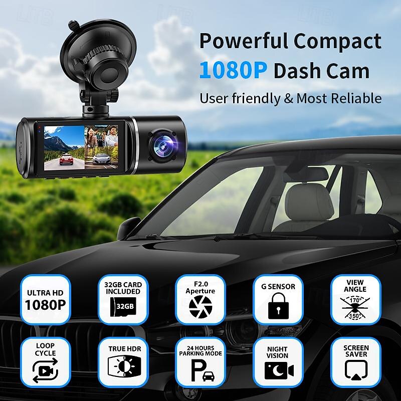 2.45 Triple Recording 1080P720P480P Loop Video HD Tachograph2