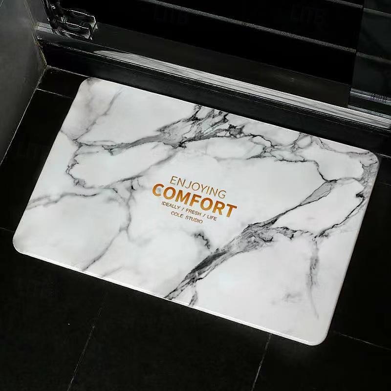 Diatomaceous Earth Bath Mat Non-slip Super Absorbent Toilet Door Quick-Drying Foot Mat Entry Door Mat Non-Slip Mat3