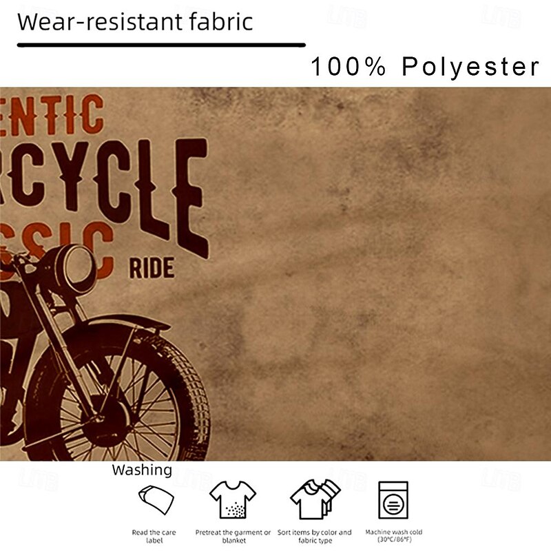 Motorcycle  Men's Retro Vintage 3D Print T shirt Tee Henley Shirt Casual Daily T shirt Brown Short Sleeve Henley Shirt Summer Clothing Apparel S M L XL XXL 3XL3