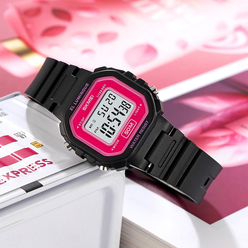 SKMEI Kids Digital Watch Outdoor Sports Fashion Casual Luminous Stopwatch Alarm Clock Calendar TPU Watch3