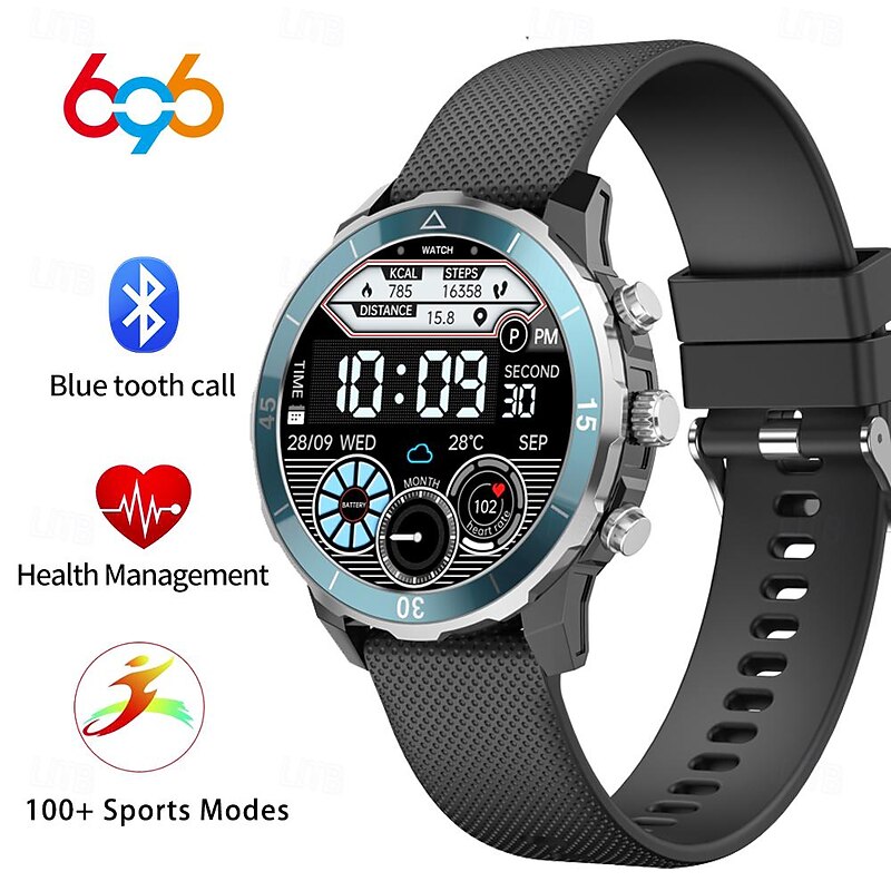 696 LC315B Smart Watch 1.27 inch Smartwatch Fitness Running Watch Bluetooth Pedometer Call Reminder Sleep Tracker Compatible with Android iOS Women Men Hands-Free Calls Message Reminder IP 67 41mm