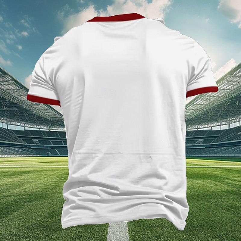 Men's England T Shirt Short Sleeve T shirt 3D Print Crew Neck Shirt Outdoor Athleisure White Summer Spring Clothing Apparel S M L XL XXL XXXL2